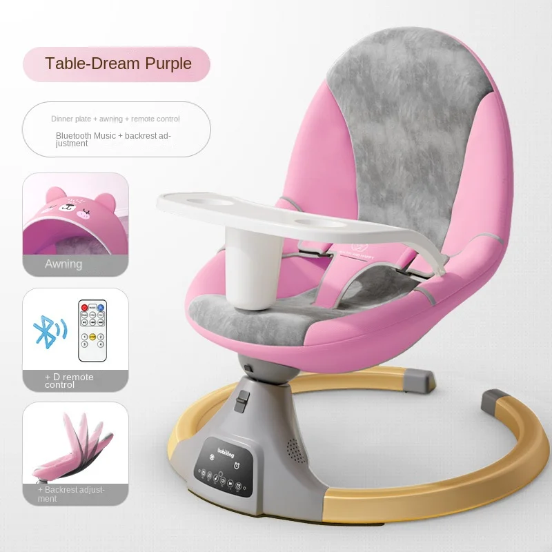 Baby Rocking Chair, Baby Resting Sleeping Electric Cradle, Backrest Adjustment Rocking Chair,Multifunctional Baby