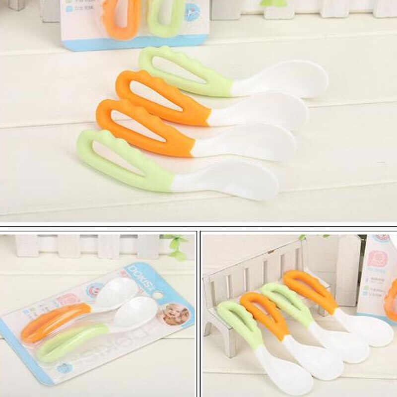Baby Self Feeding Spoon Easy Grip Handle Baby Self Feeding Spoon Easy Grip Handle