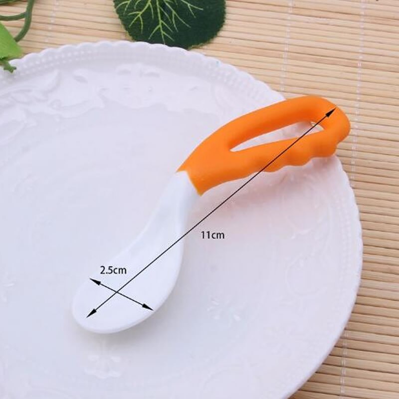 Baby Self Feeding Spoon Easy Grip Handle Baby Self Feeding Spoon Easy Grip Handle