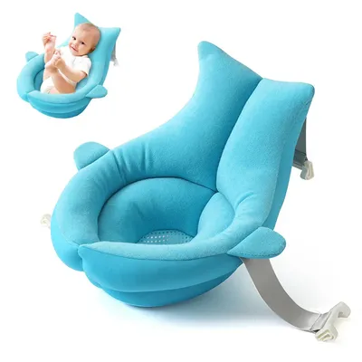 Baby Shower Blooming Flower Newborn Bathtub Foldable shark shape Cushion skin Bath pad portable bath tub Soft Seat Play