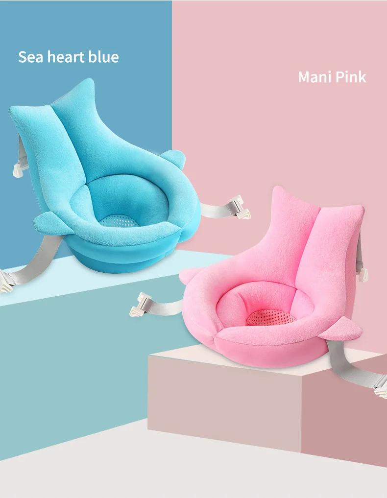 Baby Shower Blooming Flower Newborn Bathtub Foldable shark shape Cushion skin Bath pad portable bath tub Soft Seat Play