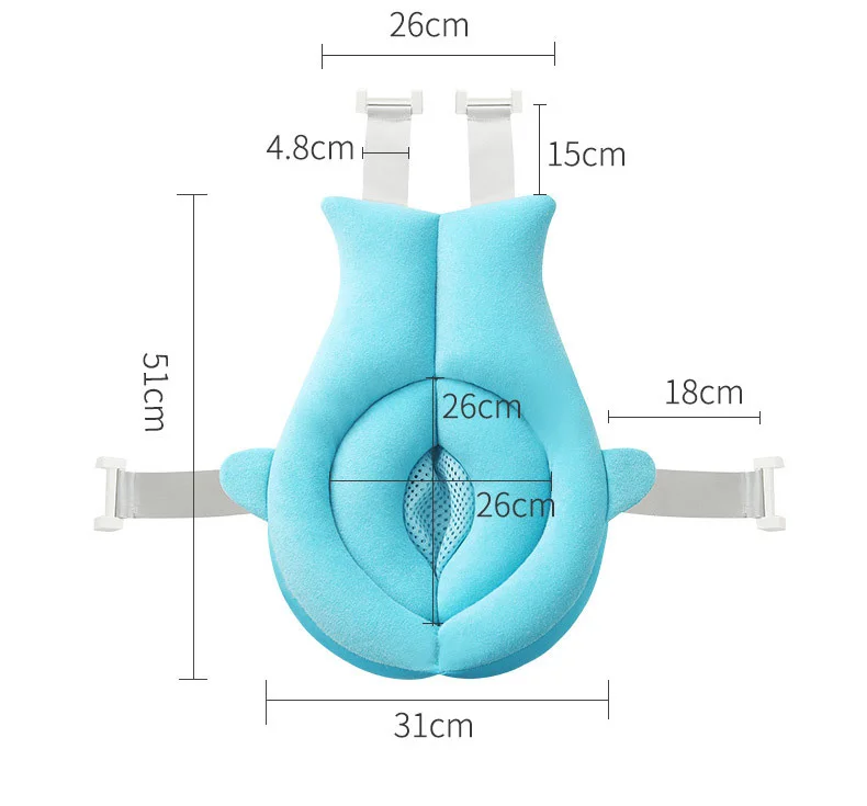 Baby Shower Blooming Flower Newborn Bathtub Foldable shark shape Cushion skin Bath pad portable bath tub Soft Seat Play