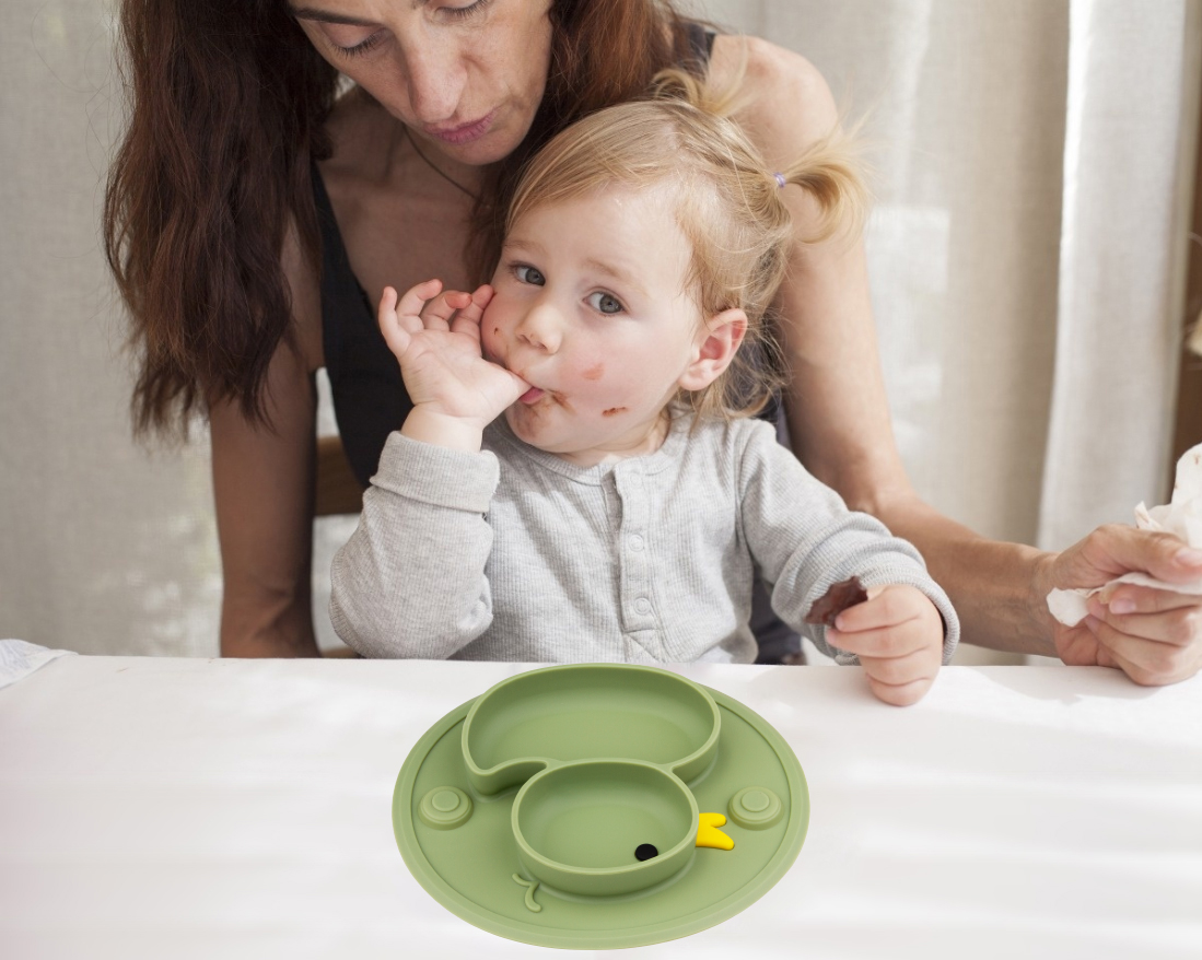 Baby Silicone Suction Duck Plate Baby Silicone Suction Duck Plate