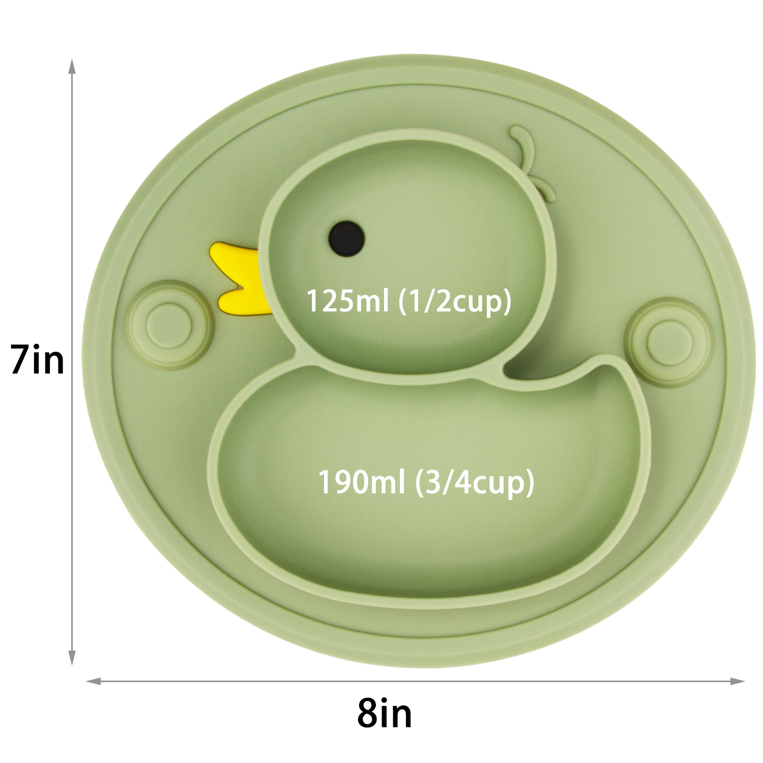 Baby Silicone Suction Duck Plate Baby Silicone Suction Duck Plate
