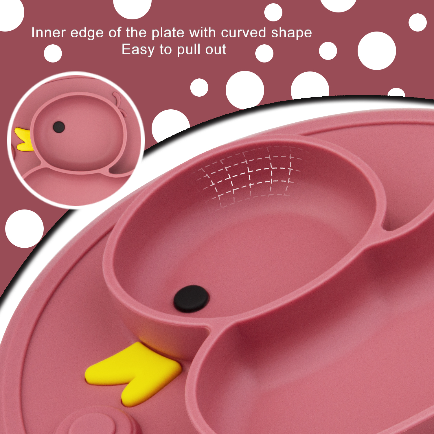 Baby Silicone Suction Duck Plate Baby Silicone Suction Duck Plate
