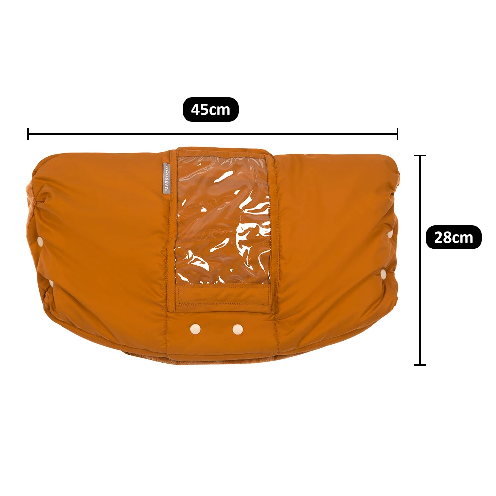 Baby Stroller Gloves Waterproof Warm Winter Antifreeze Mittens With Tissue Phone Bag Transparent Can Be Touch Screen