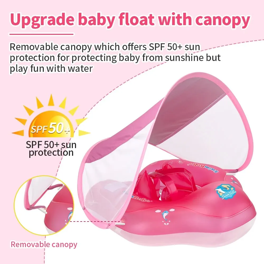 Baby Swimming Float With Canopy Inflatable Infant Ring Kids Pool Accessories Circle Bathing Summer Toys Baby Swimming Float With Canopy Inflatable Infant Ring Kids Pool Accessories Circle Bathing Summer Toys