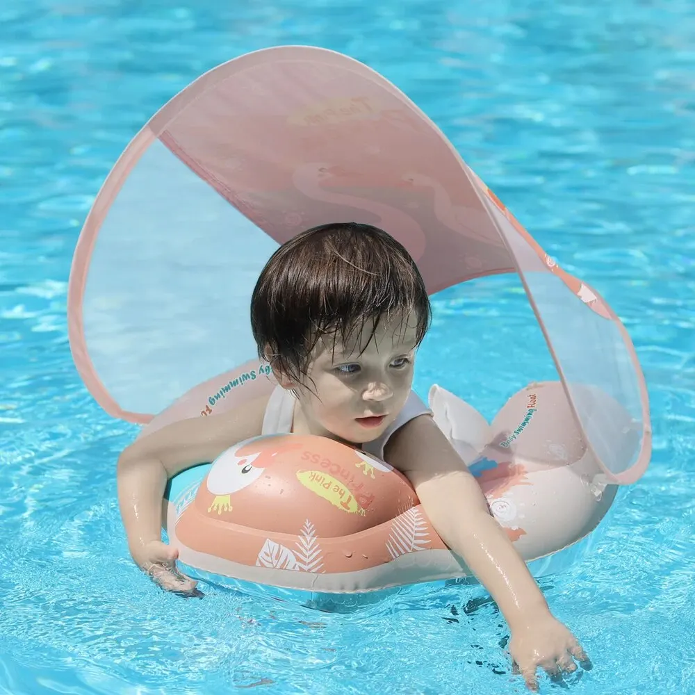 Baby Swimming Float With Canopy Inflatable Infant Ring Kids Pool Accessories Circle Bathing Summer Toys Baby Swimming Float With Canopy Inflatable Infant Ring Kids Pool Accessories Circle Bathing Summer Toys