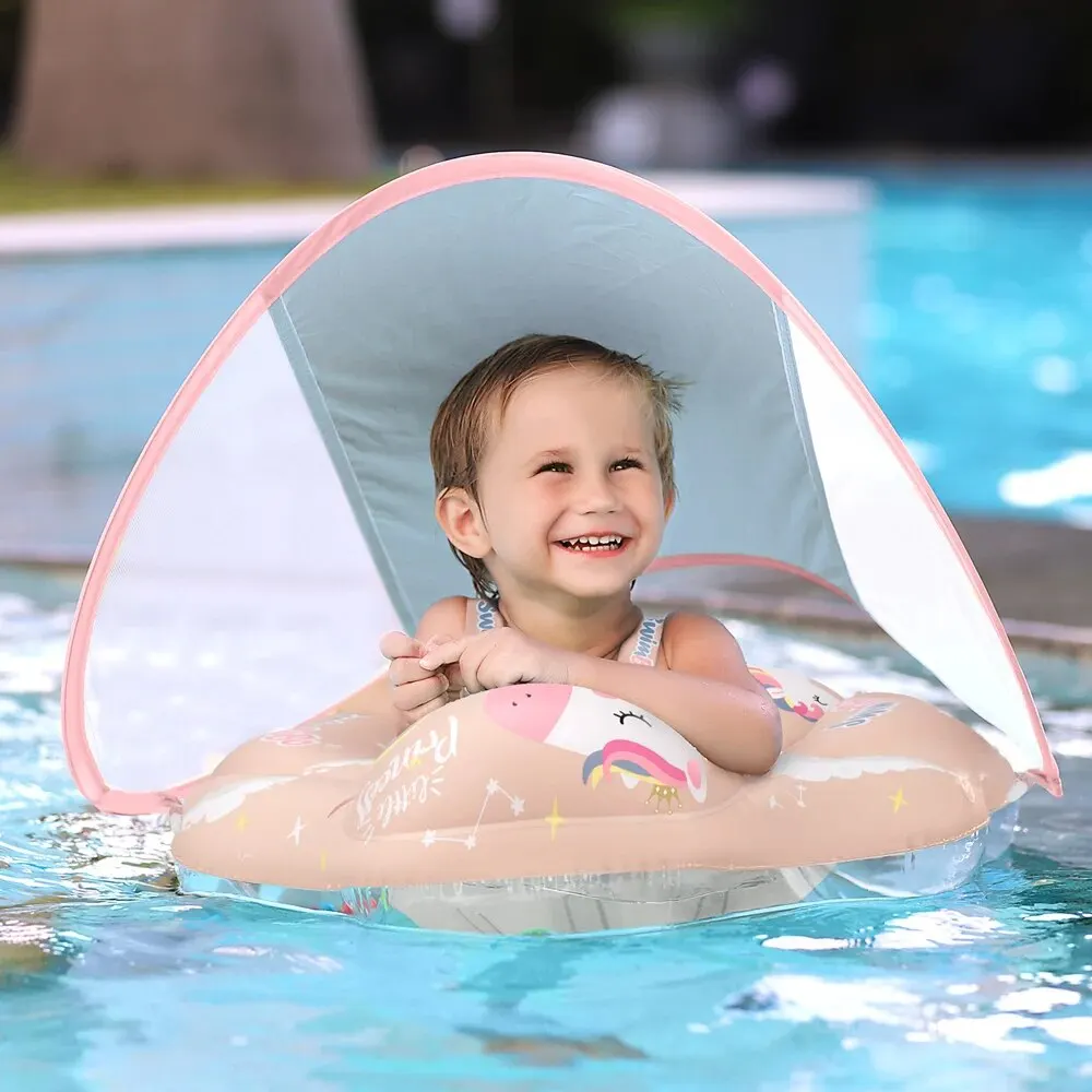 Baby Swimming Float With Canopy Inflatable Infant Ring Kids Pool Accessories Circle Bathing Summer Toys Baby Swimming Float With Canopy Inflatable Infant Ring Kids Pool Accessories Circle Bathing Summer Toys
