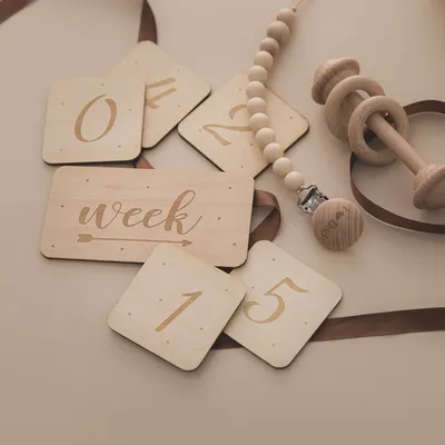 Baby Wooden Milestone Cards (7pcs)