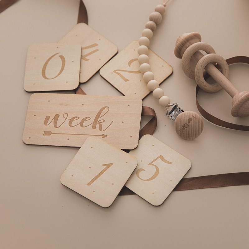 Baby Wooden Milestone Cards (7pcs)