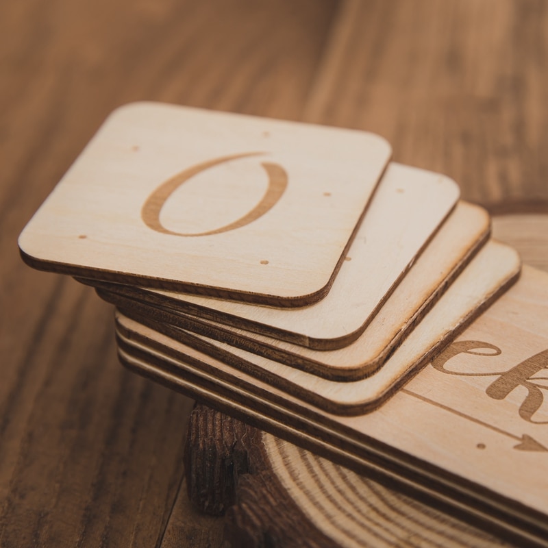Baby Wooden Milestone Cards (7pcs)