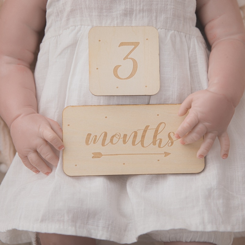 Baby Wooden Milestone Cards (7pcs)