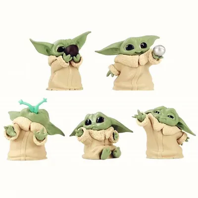 Baby Yoda Action Figure Collector's Item (set of 5)