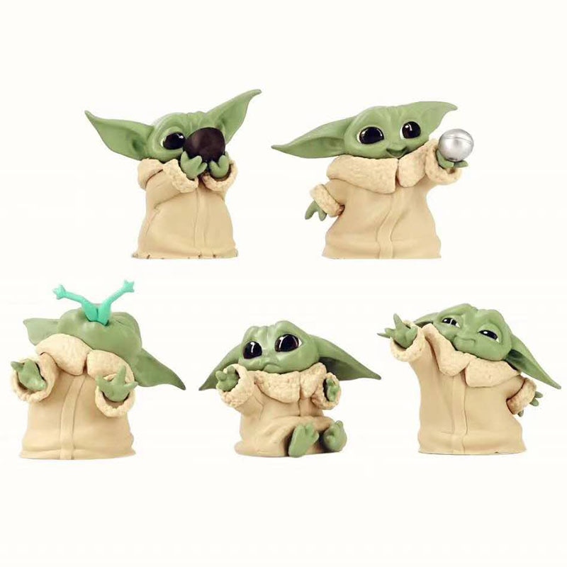 Baby Yoda Action Figure Collector's Item (set of 5)