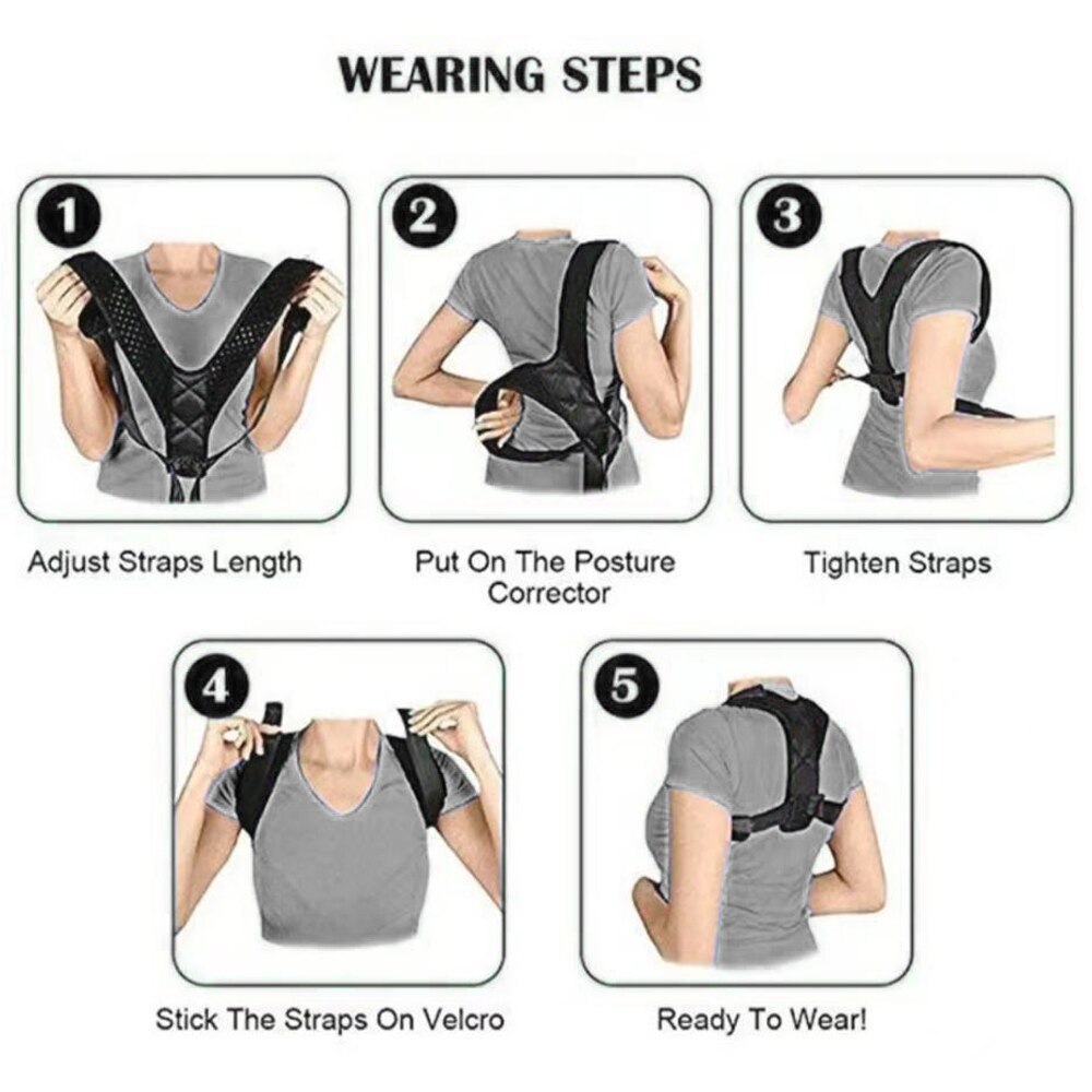 Back Posture Correction Belt Hunchback Prevention Correction of Sitting Posture Unisex Breathable Body Shaping Back Posture Correction Belt Hunchback Prevention Correction of Sitting Posture Unisex Breathable Body Shaping