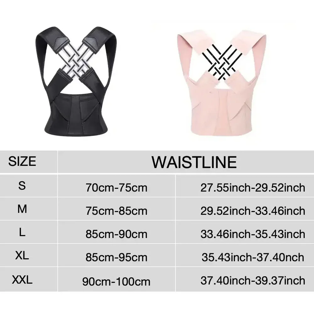 Back Posture Corrector Brace Breathable Back Posture Correction Back Support Belt Shoulder