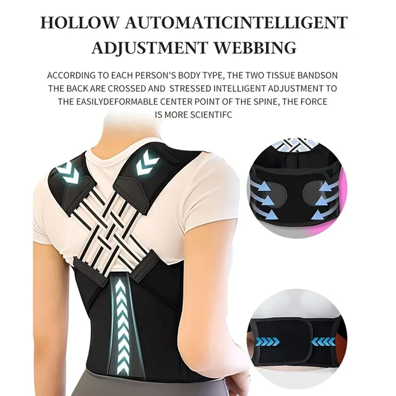 Back Posture Corrector Brace Breathable Back Posture Correction Back Support Belt Shoulder