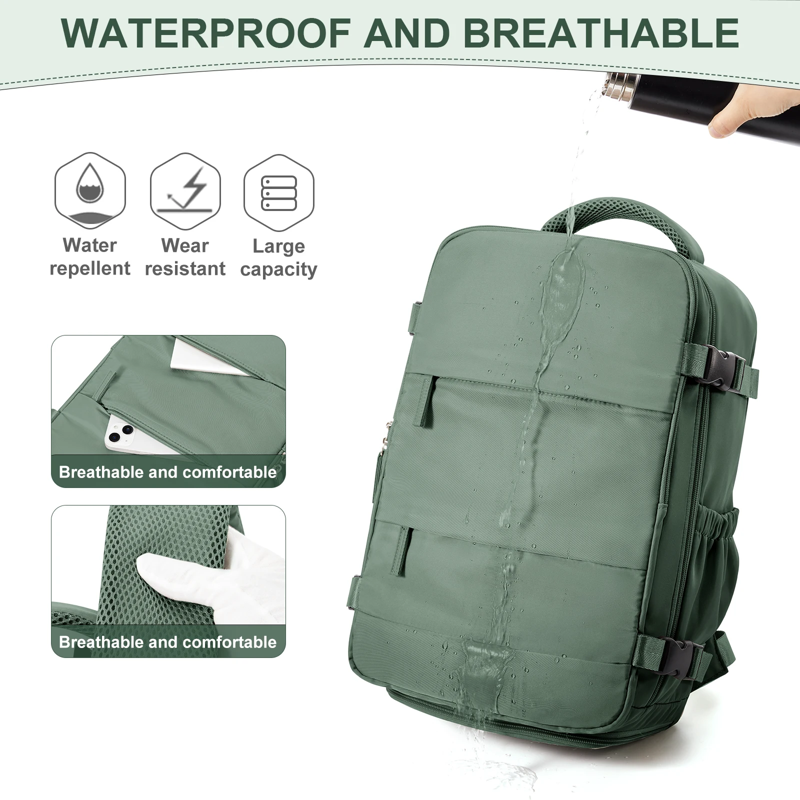 Backpack 40x20x25 Cabin Bag Travel Backpack for Men Women Hand Luggage Leisure Laptop Backpack
