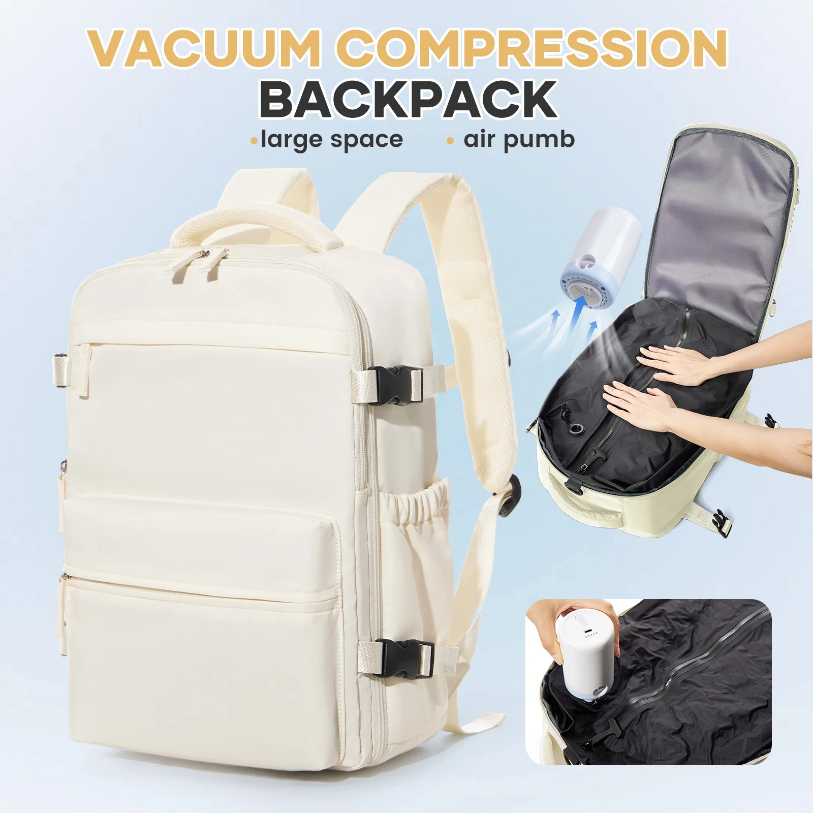 Backpack Travel Cabin Airplane 40x20x25, Air Vacuum Compression Backpack, Women Men Backpack Business Laptop Bag Handbag Backpack Travel Cabin Airplane 40x20x25, Air Vacuum Compression Backpack, Women Men Backpack Business Laptop Bag Handbag