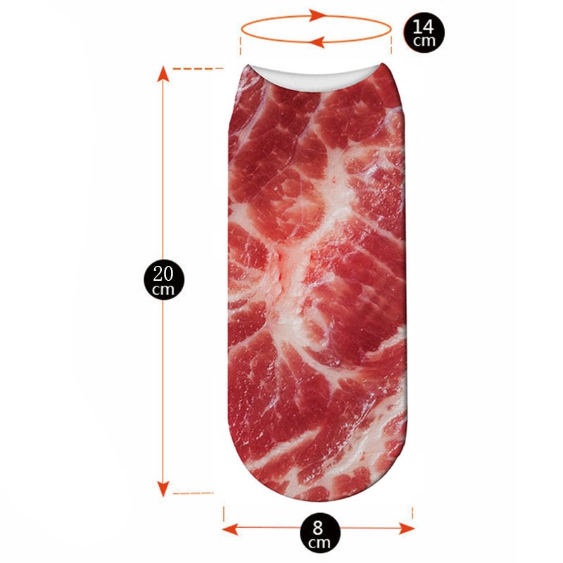 Bacon Socks Unisex Meat Socks Bacon Socks Unisex Meat Socks