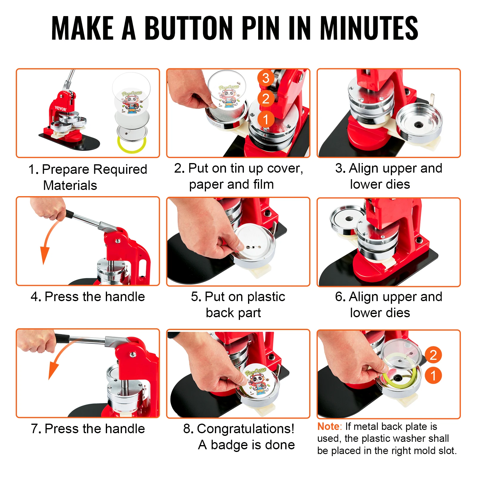Badge Maker Machine 25 or 32 or 58 or 75MM DIY Button Pin with 500Pcs Free Parts Press Kit Circle Manufacture Button Badge Maker Machine 25 or 32 or 58 or 75MM DIY Button Pin with 500Pcs Free Parts Press Kit Circle Manufacture Button