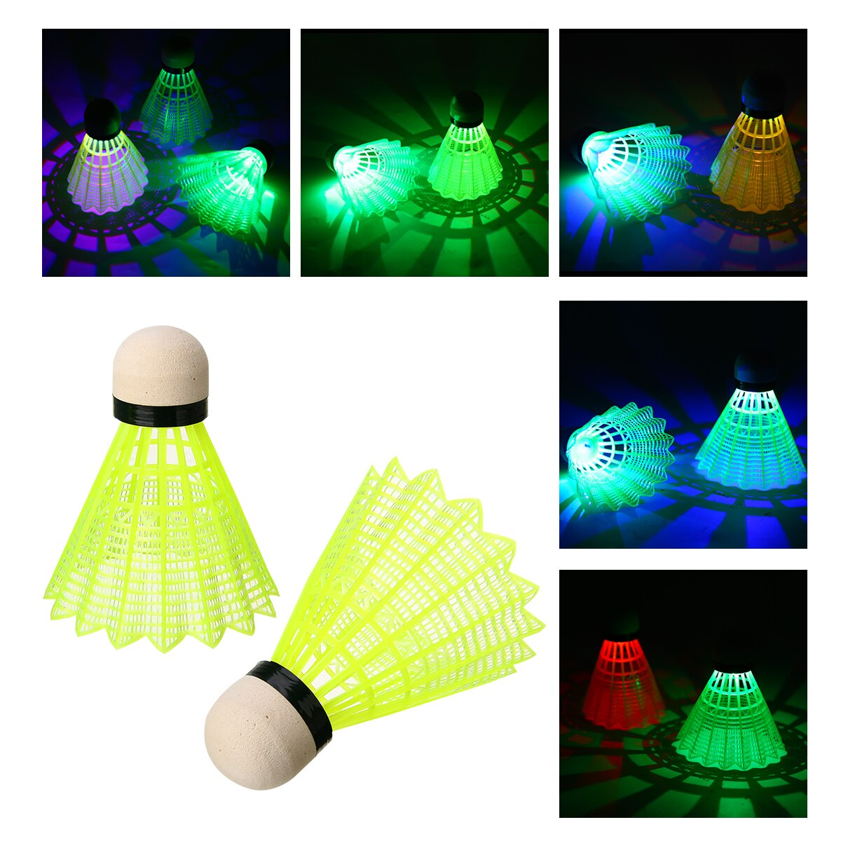 Badminton Shuttlecock LED Lighting Birdies (8 pieces) Badminton Shuttlecock LED Lighting Birdies (8 pieces)