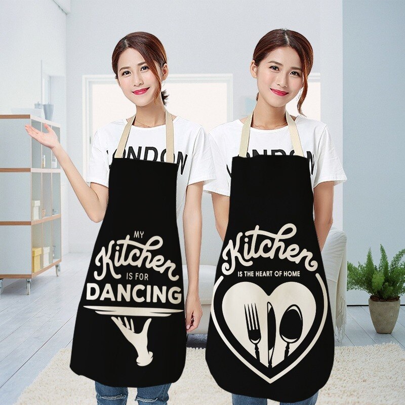 Baking Apron Black and White Printed Apron Baking Apron Black and White Printed Apron