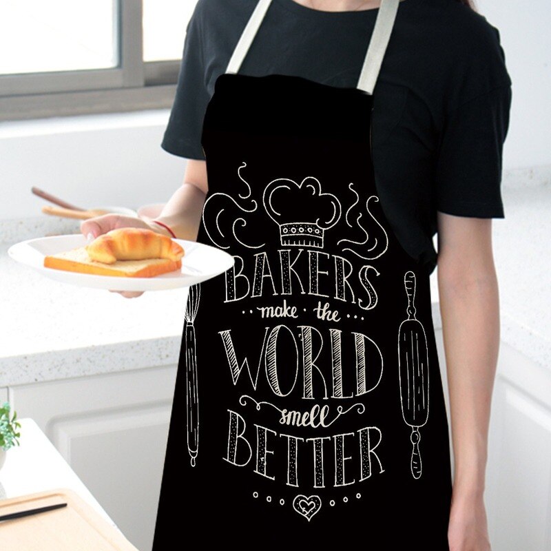 Baking Apron Black and White Printed Apron Baking Apron Black and White Printed Apron