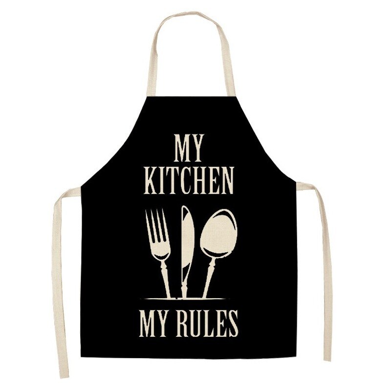 Baking Apron Black and White Printed Apron Baking Apron Black and White Printed Apron