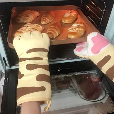 Baking Cotton Cat Paw Oven Mitt
