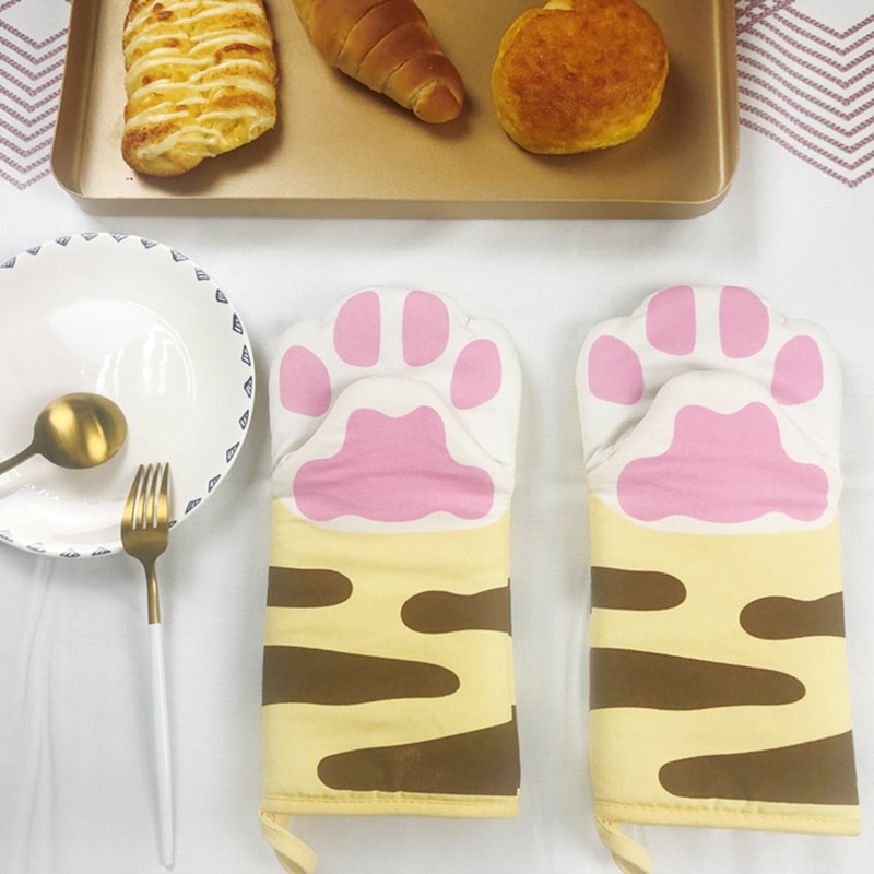 Baking Cotton Cat Paw Oven Mitt