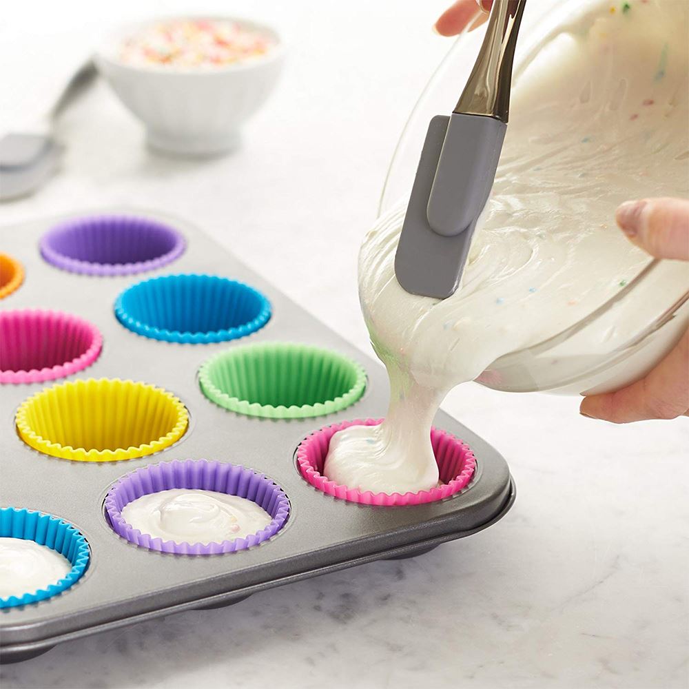 Baking Liners Silicone Muffin Cups (12 Pcs) Baking Liners Silicone Muffin Cups (12 Pcs)