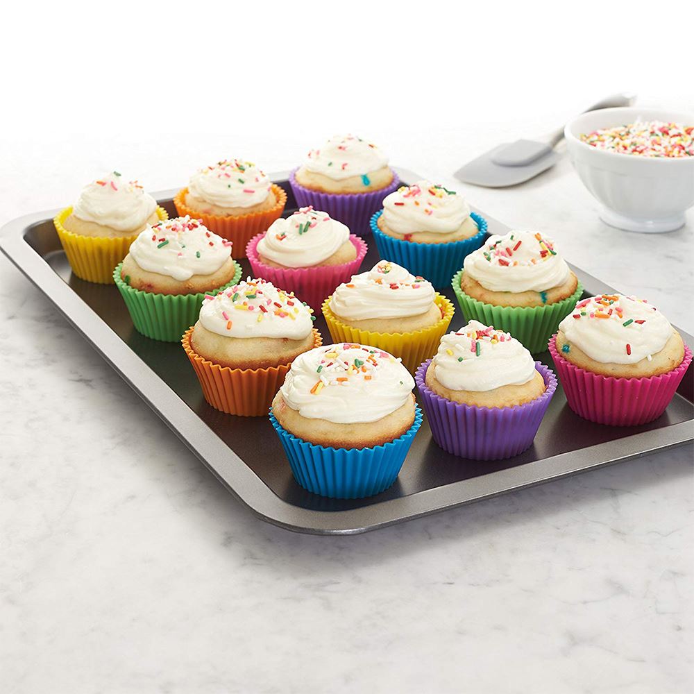 Baking Liners Silicone Muffin Cups (12 Pcs) Baking Liners Silicone Muffin Cups (12 Pcs)