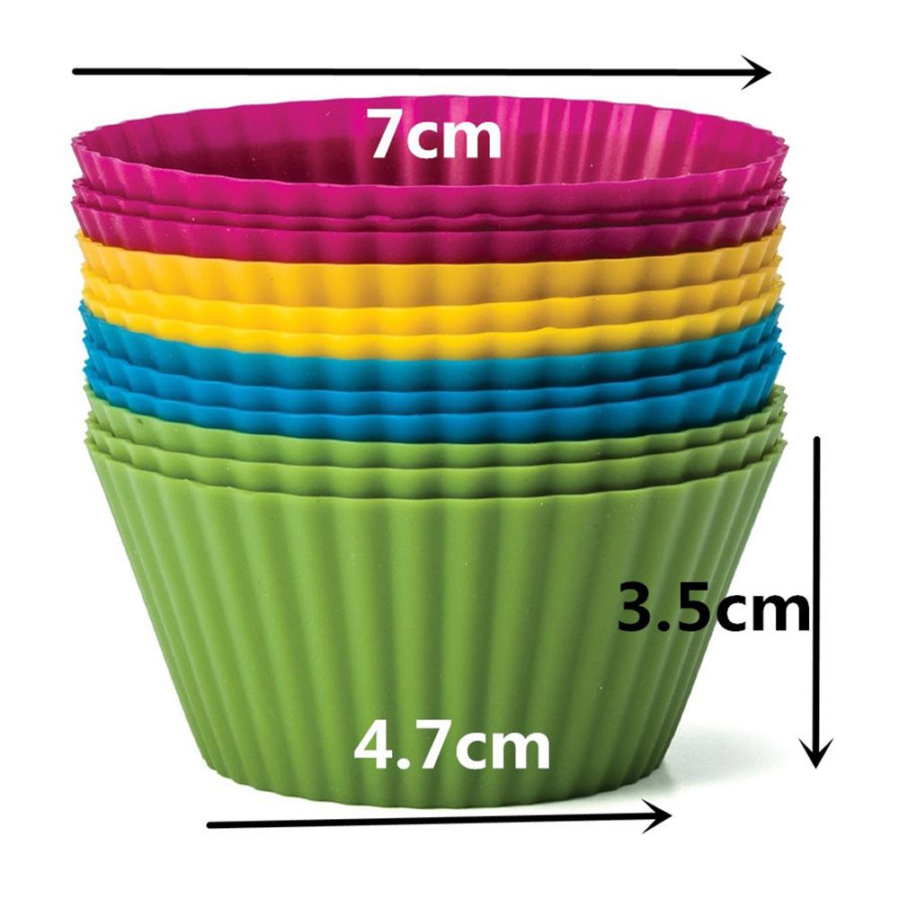 Baking Liners Silicone Muffin Cups (12 Pcs) Baking Liners Silicone Muffin Cups (12 Pcs)