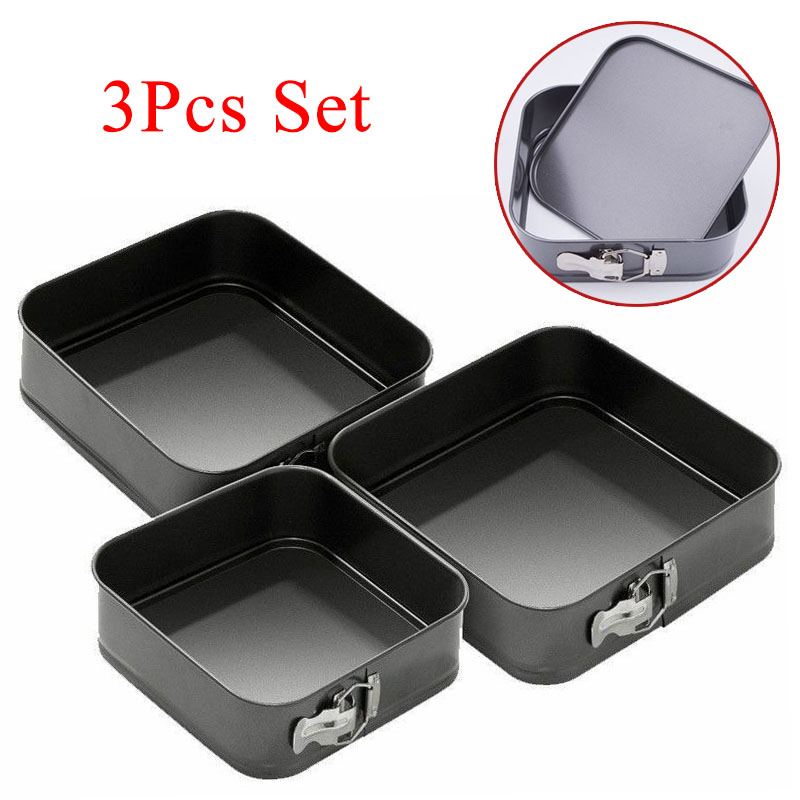 Baking Square Cake Tin Set (3 Pcs) Baking Square Cake Tin Set (3 Pcs)