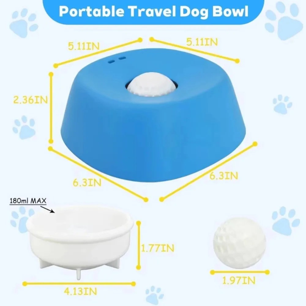 Ball Shaped Pet Lick Bowl, Anti Slip Anti Choking Dog and Cat Slow Feeder Healthy Eating Licking Feeding Bowl