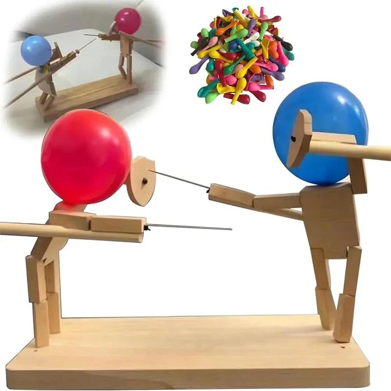 Balloon Bamboo Man Battle Wooden Bots Battle Game Two-Player Fast-Paced Balloon Battle Game With 150 Balloons Gift Toy Balloon Bamboo Man Battle Wooden Bots Battle Game Two-Player Fast-Paced Balloon Battle Game With 150 Balloons Gift Toy