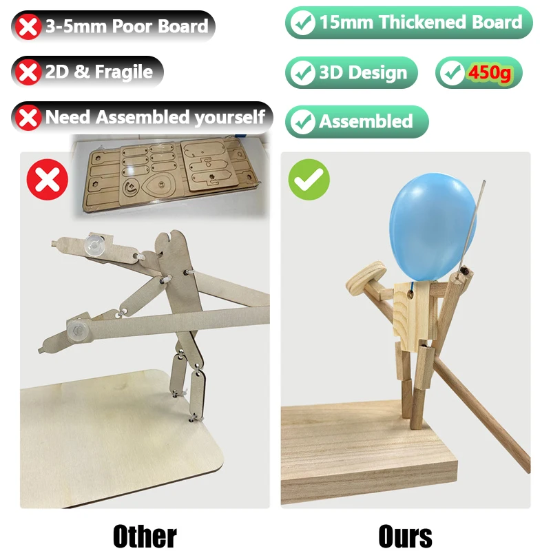 Balloon Bamboo Man Battle Wooden Bots Battle Game Two-Player Fast-Paced Balloon Battle Game With 150 Balloons Gift Toy Balloon Bamboo Man Battle Wooden Bots Battle Game Two-Player Fast-Paced Balloon Battle Game With 150 Balloons Gift Toy