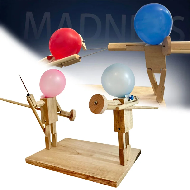 Balloon Bamboo Man Battle Wooden Bots Battle Game Two-Player Fast-Paced Balloon Battle Game With 150 Balloons Gift Toy Balloon Bamboo Man Battle Wooden Bots Battle Game Two-Player Fast-Paced Balloon Battle Game With 150 Balloons Gift Toy