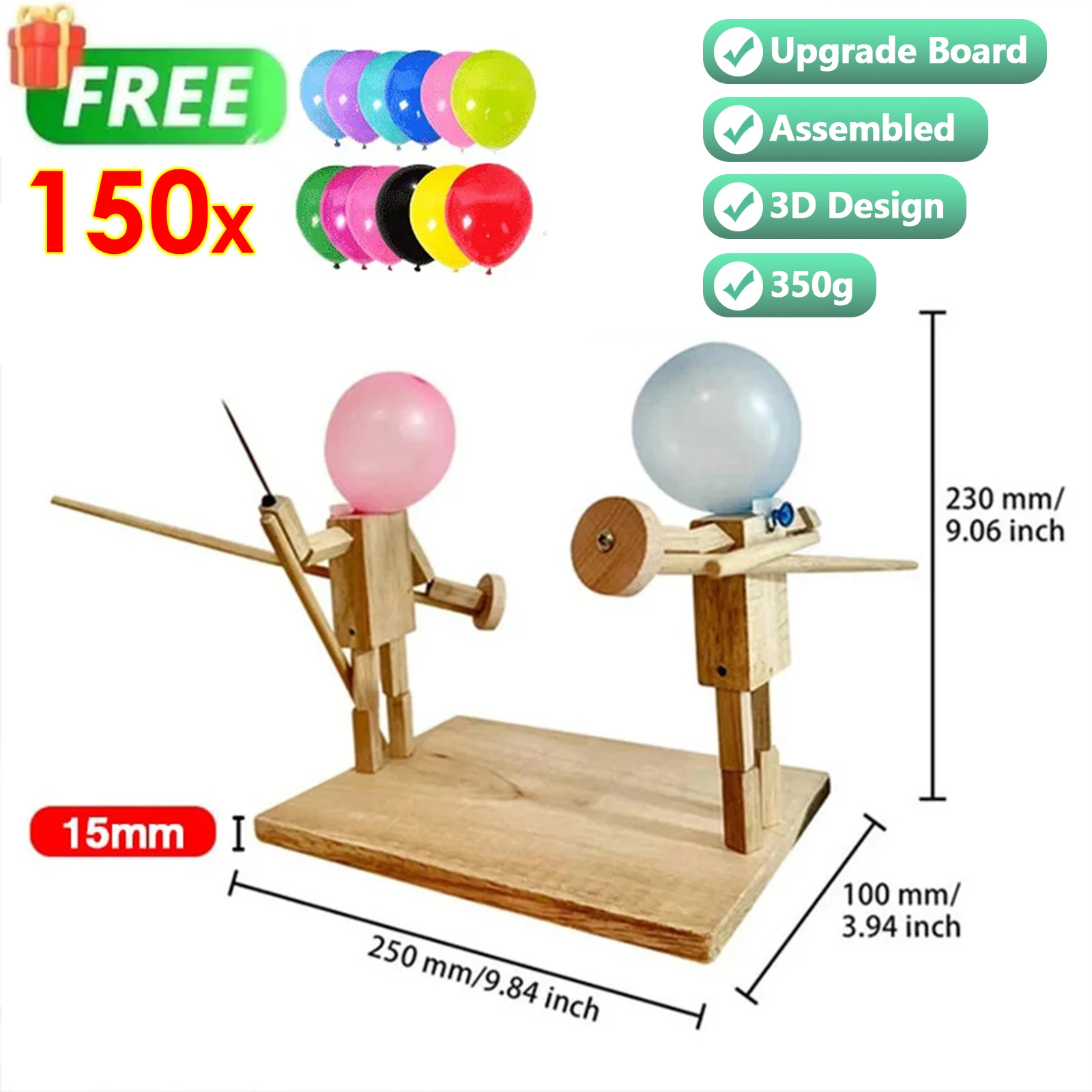 Balloon Bamboo Man Battle Wooden Bots Battle Game Two-Player Fast-Paced Balloon Battle Game With 150 Balloons Gift Toy Balloon Bamboo Man Battle Wooden Bots Battle Game Two-Player Fast-Paced Balloon Battle Game With 150 Balloons Gift Toy