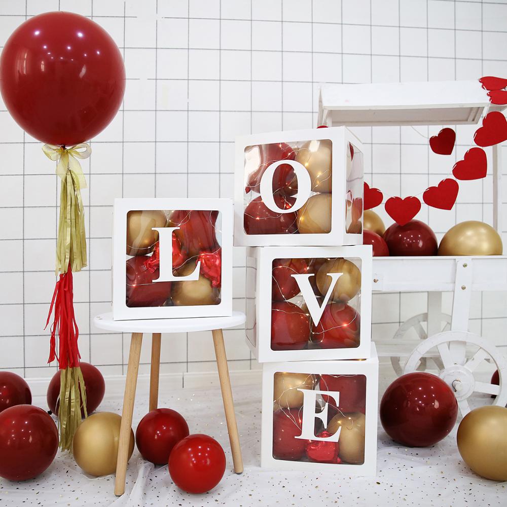 Balloon Box Creative Transparent Letter Box