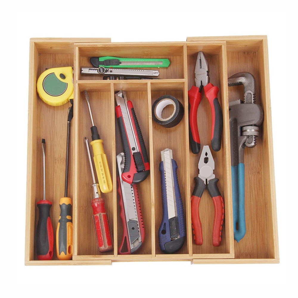 Bamboo Adjustable Cutlery Tray Bamboo Adjustable Cutlery Tray