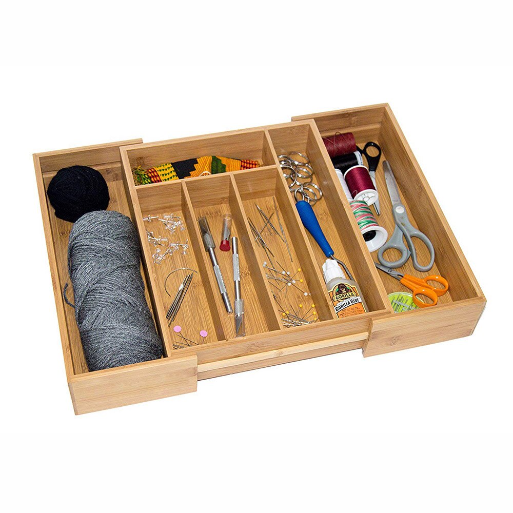 Bamboo Adjustable Cutlery Tray Bamboo Adjustable Cutlery Tray