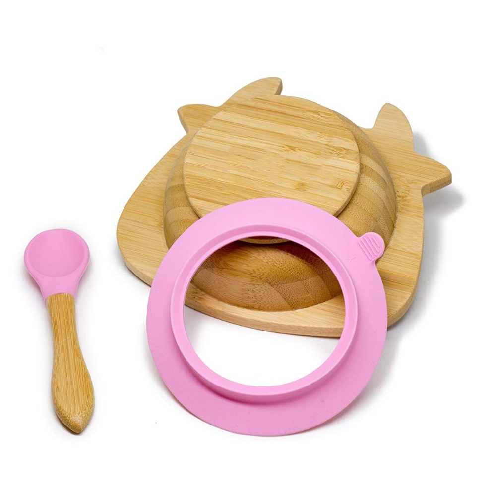 Bamboo Baby Plate Feeding Bowl Bamboo Baby Plate Feeding Bowl