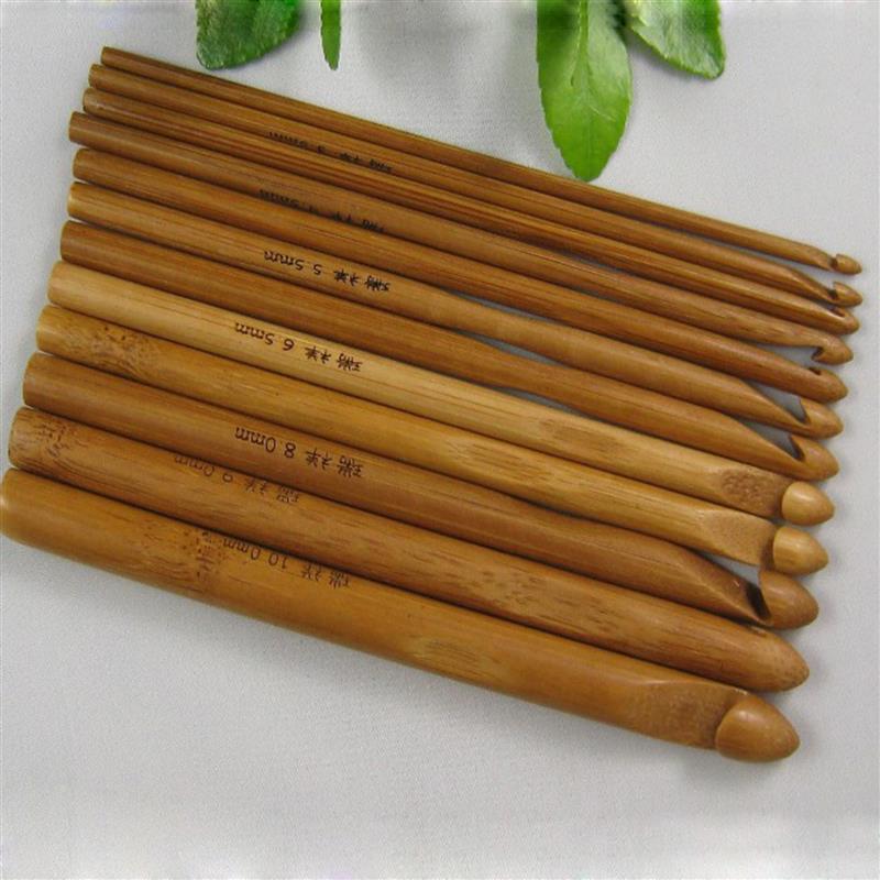 Bamboo Crochet Hooks Set (12pcs)