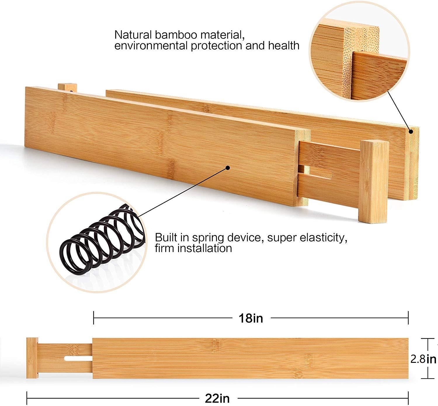 Bamboo Drawer Divider Organizer Bamboo Drawer Divider Organizer