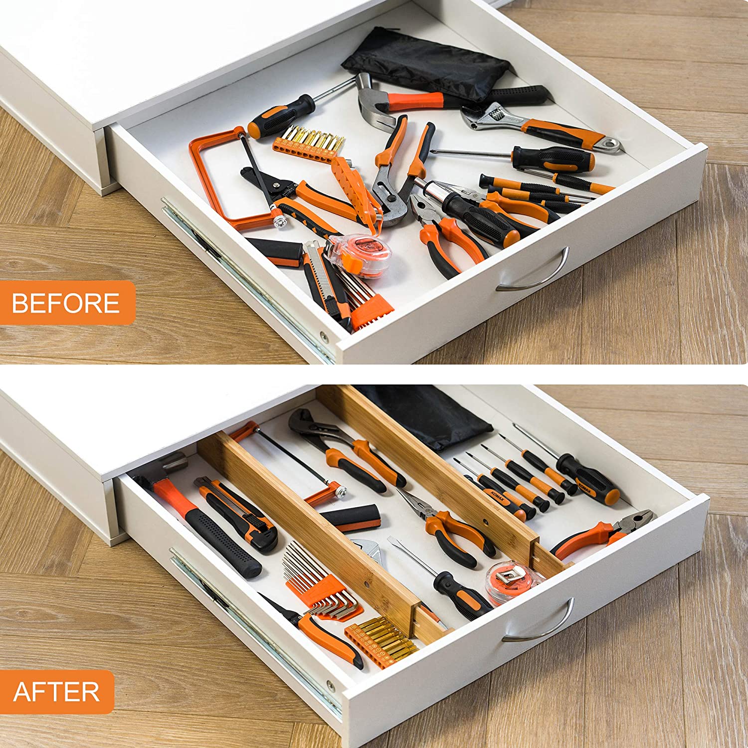 Bamboo Drawer Divider Organizer Bamboo Drawer Divider Organizer