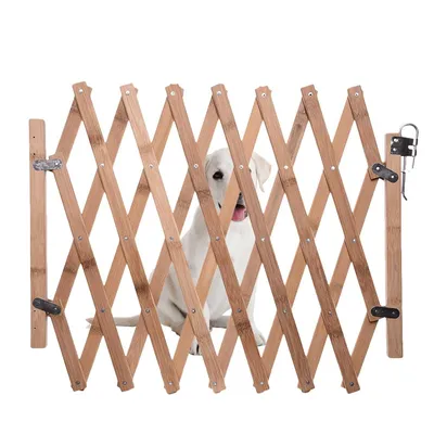 Bamboo Expandable and Foldable Dog Gate Bamboo Expandable and Foldable Dog Gate
