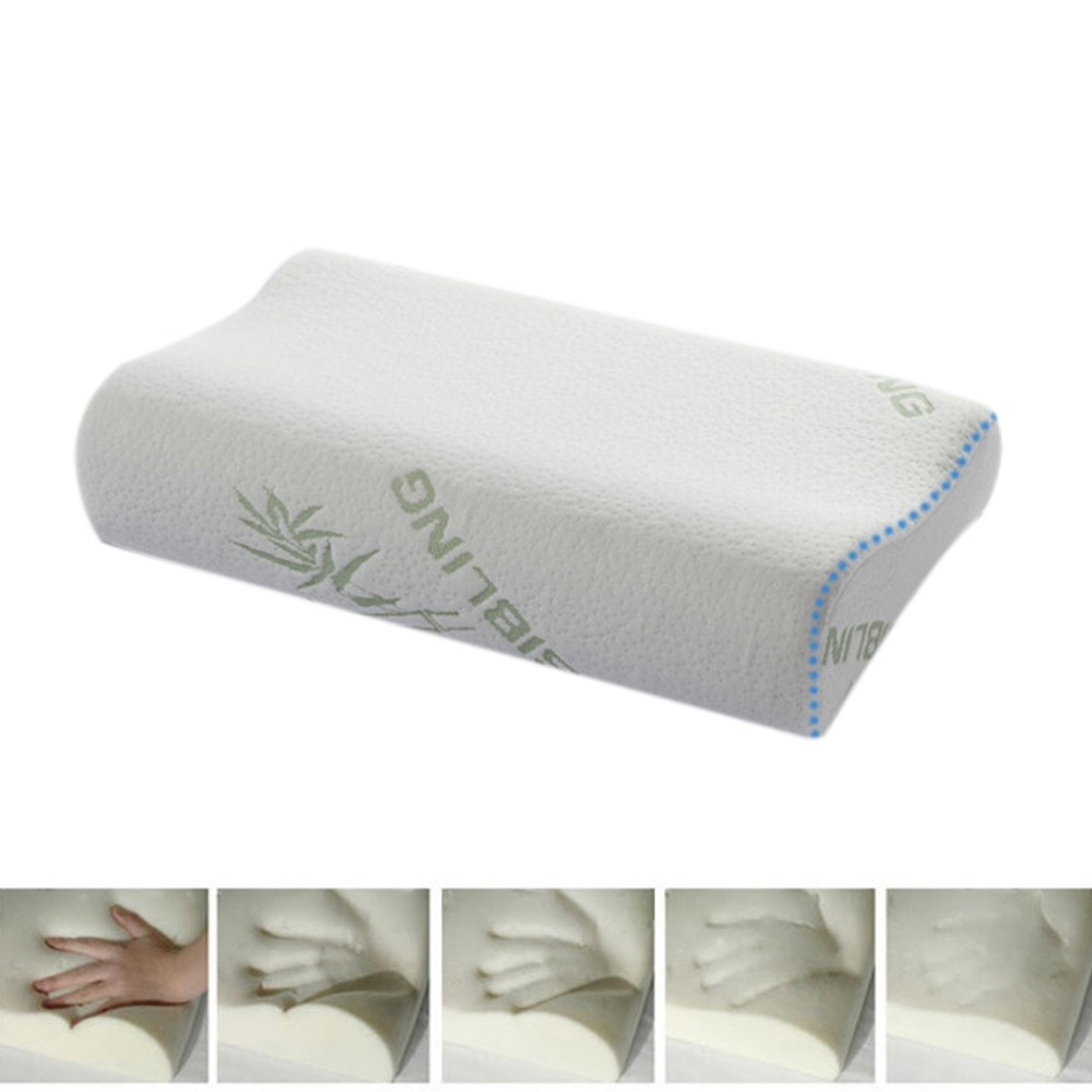 Bamboo Memory Foam Pillow Soft Headrest